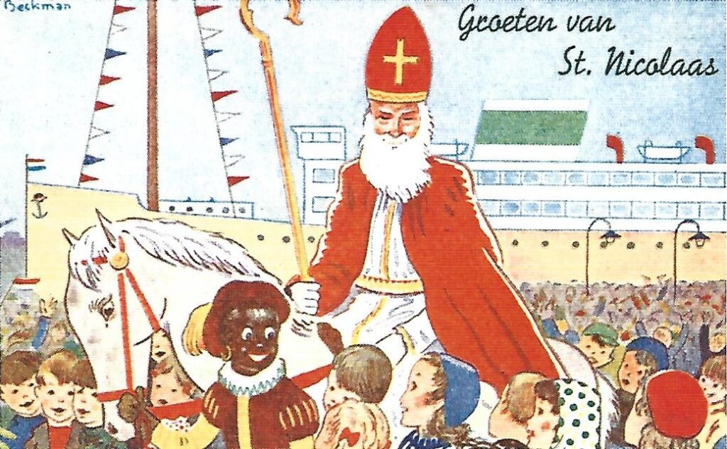 Een tekening van Sint en Piet